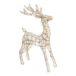 93cm Illuminated Gold Beaded Reindeer 600 LED - Pure Apotheca