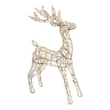 93cm Illuminated Gold Beaded Reindeer 600 LED - Pure Apotheca
