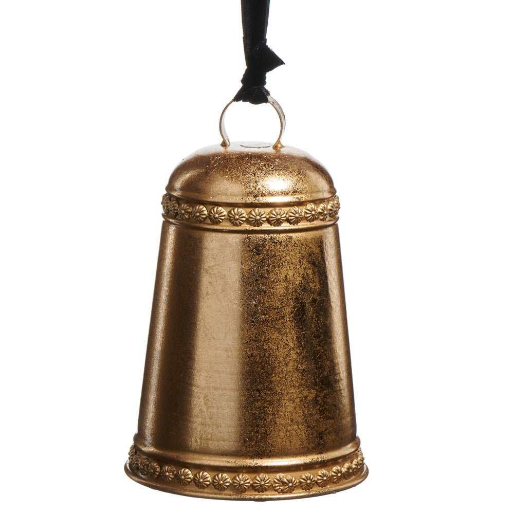 9.5" Gold Bell Hanging Ornament - Pure Apotheca