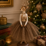 Chocolate Standing Deer Ballerina 30cm