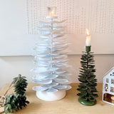 Lune Pinecone Candlestick Holder White Large