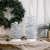 Lune Pinecone Candlestick Holder White Large