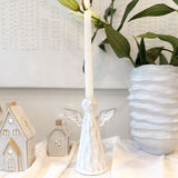 Lucia Snow Angel Candlestick Holder Large