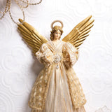 ELEGANT CHAMPAGNE ANGEL TREE TOPPER