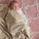 Pink Bow Muslin Wrap