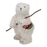 Fair Isle Knit Standing Polar Bear 28cm