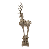 Champagne Deer on Pedestal 52cm