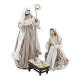 Luxe Nativity 3 Piece Set Natural 40cm