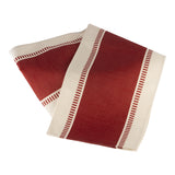 Deluxe Red White Striped Table Runner 180x33cm