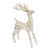 93cm Illuminated Gold Beaded Reindeer 600 LED