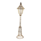 180cm Illuminated Gold Beaded Lamp Post 960 LED