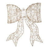 57cm H Illuminated Gold Beaded Bow 400 LED