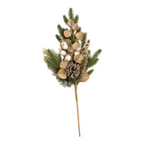45cm Natural White Berry Spray