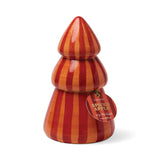 Cabana Christmas Red/Coral Striped Tree Candle - Spiced Apple 255g