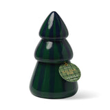 Cabana Christmas Green Navy Striped Tree Candle - Balsam Fir 255g