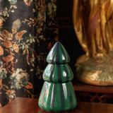 Cabana Christmas Green Navy Striped Tree Candle - Balsam Fir 255g