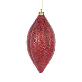 MATTE RED FEATHER DROP BAUBLE