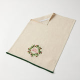 Happy Holidays Embroidered Tea Towel