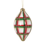 MODERN TARTAN DROP BAUBLE