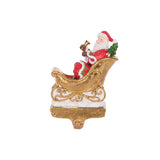 4 ASST SANTA SLEIGH STOCKING HOLDERS