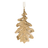 3 ASST GOLD HANGING LEAF ORNAMENT
