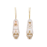 2 ASST WHITE AND GOLD BALLET SLIPPERS HANGING