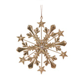 3 ASST METAL JEWELED SNOWFLAKE ORNAMENT
