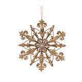3 ASST METAL JEWELED SNOWFLAKE ORNAMENT