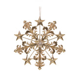 3 ASST METAL JEWELED SNOWFLAKE ORNAMENT