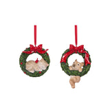 2 ASST WREATH PET ORNAMENTS