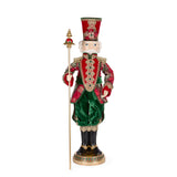 96 CM TRADITIONAL FABRIC NUTCRACKER WITH STAFF
