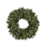 60 CM FROSTED SCOTCH PINE WREATH - 70 LED