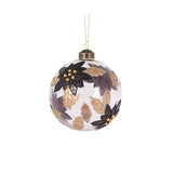 BLACK POINSETTIA BAUBLE