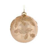 GOLD HOLLY BAUBLE