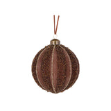 CHOCOLATE EMBELLISHED RIBBED BAUBLE