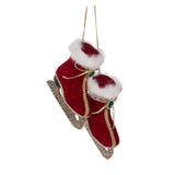 HANGING RED VELVET ICE SKATES