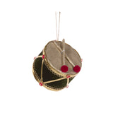 HANGING GREEN VELVET DRUM
