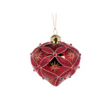 ELABORATE BURGUNDY TWINKLE ONION BAUBLE