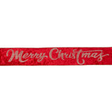 10 CM RED 'MERRY CHRISTMAS' VELVET RIBBON