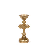 32 CM ORNATE CROSS CANDLESTICK