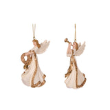 2 ASST IVORY & WHITE HANGING ANGELS