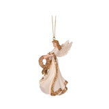 2 ASST IVORY & WHITE HANGING ANGELS