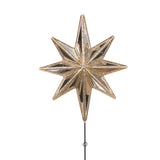 50 CM CHAMPAGNE GLITTERED STAR TREE TOPPER