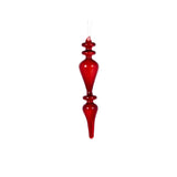 24 CM BURGUNDY TRANSPARENT BULB FINIAL