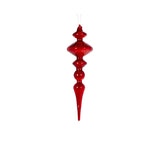 25 CM BURGUNDY TRANSPARENT DISC FINIAL