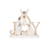 JOY HOLY FAMILY WITH LED ANGEL