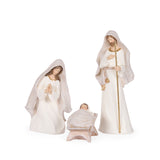 3 PIECE BEIGE ELEGANT HOLY FAMILY