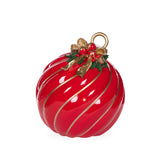 44 CM TRADITIONAL RED SWIRL LED BAUBLE