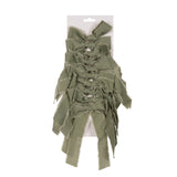 SET/10 5 CM MOSS GREEN RAW BOWS