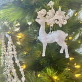 ACRYLIC DEER ORNAMENT SILVER